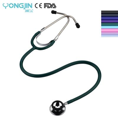 China Colorful Medical Pulse/Heart Sounds Diagnosis YJ S3104-DGN Chromed Zinc Alloy Dual Head Stethoscope for sale