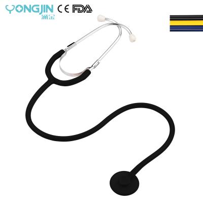 China Pulse Heart Sounds YJ S5214-BK Medical Diagnostic Black Plastic Single Head Disposable Stethoscope / For Sale for sale