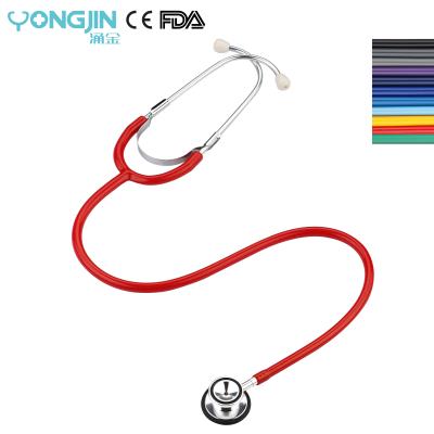 China Cheap Pulse Heart Sounds YONGJIN S4102-RD Medical Children's Aluminum Head Stethoscope / Dual Head Stethoscope for sale