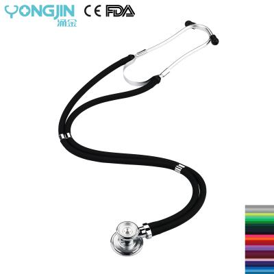 China Pulse Heart/Lung Sounds/Murmur Gastrointestinal Peristalsis YJ S2224-BK Colored Sprague Rappaport Dual Tube Medical Deluxe Stethoscope for sale