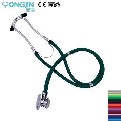 China Pulse Heart/Lung Sounds/Murmur Sprague Rappaport Gastrointestinal Colored Stethoscope Double Dual Tube Peristalsis Medical Diagnosis YJ S2224-DGN for sale