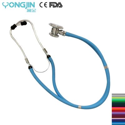 China Pulse Heart / Lung Sounds / Murmur Gastrointestinal Peristalsis YJ S2224-LBU Used Colored Medical Diagnostic Sprague Rappaport Dual Tube Stethoscope for sale