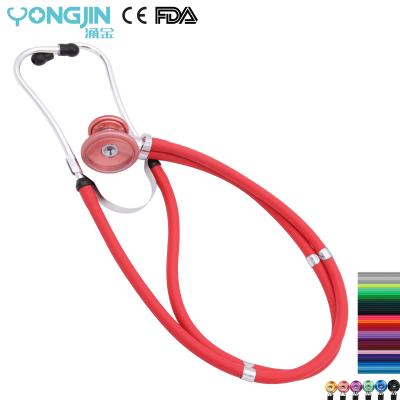 China Heart/Lung Pulse Sounds/Whispers Gastrointestinal Peristalsis YJ S2424-RD Sprague Rappaport Dual Tube Stethoscopes Head Colorized Metal Cool Medical for sale