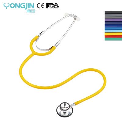 China Medical Colorful Adult Pulse Heart Sounds YJ S4101-YL Aluminum Head Stethoscopes For Sale for sale