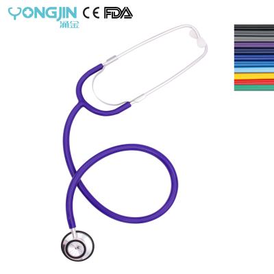 China Colorful Adult Aluminum Pulse Heart Sounds YJ S4101-PL Medical Diagnosis Dual Head Stethoscope for sale