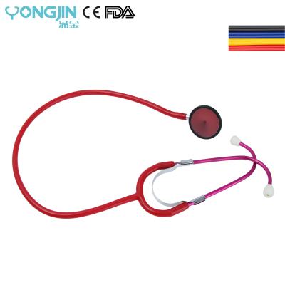 China Cheap Price Pulse Heart Sounds YJ S4101-CRD / Medical Adult Aluminum Double Head Color Stethoscope for sale