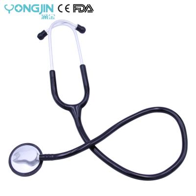 China YONGJIN Zinc Alloy Price 50% Off Promotion S3514-BK Zinc Alloy Nickel Plating And Nickel Plating Aluminum Single Head Stethoscope for sale