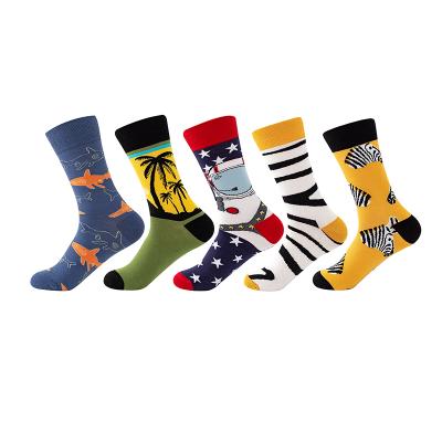 China Custom Made Funny Colorful Animal Women's Factory Crew Full Cotton Breathable Men's Breathable Happy Socks for sale