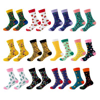 China Coutom Fun Breathable Colorful High Quality Breathable Colorful Socks Patterned Jacquard Funky Unisex Crew Happy Socks for sale