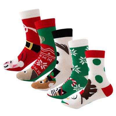 China Yiheng Breathable Breathable Christmas Custom Animal Crew Socks Fashion Cartoon Socks Holiday Socks for sale