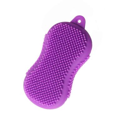 China All Natural Manufacturers Provide Disinfectionfood Grade High Temperature Silicon And Knit Cover Durable And Convenient Shampoo Brush for sale