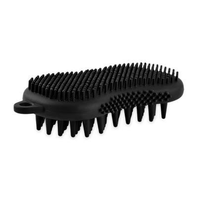 China Soft Factory Price Customized Sizes And Shapes Food Grade Non-Slippery Bottom Silicon And Knit Cover Massage Head Brush for sale