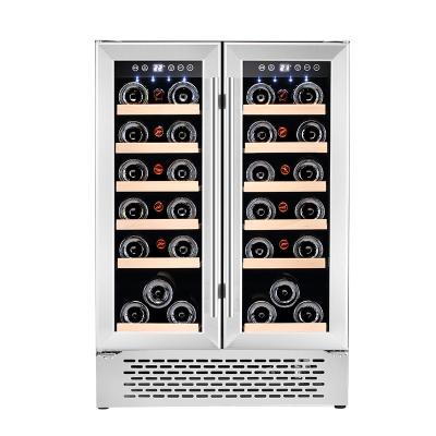 China Factory Digital Dual Zone Compressor Display-Control Supply Cellar Wood With Smart Temperature Stable System for sale