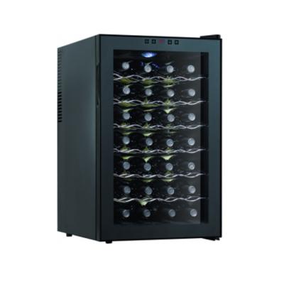 China Hotel 28 Bottle Electronic Mini Constant Temperature Mini Wine Cabinet Absorption Fridge for sale