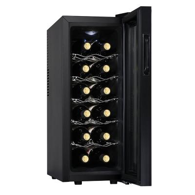 China Hotel Semiconductor Electric Refrigerator Wine Cooler Electronic Single Bottle Wine Cooler 12 Bottles Wine Cooler for sale