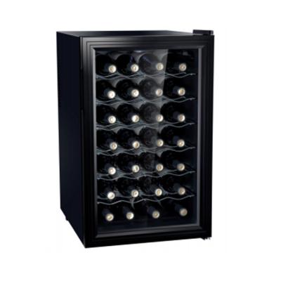 China Hotel Bacchus Wine Cellar Manufacturers Thermoelectric 28 Bottle Stainless Steel Wine Cooler for sale