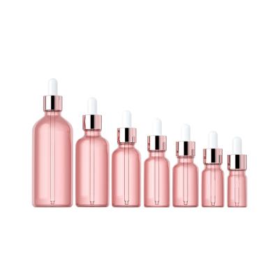 China Homes/hotels/weddings ect spot pink cosmetics essence oil bottles supply/cosmetic bottles various sizes for sale