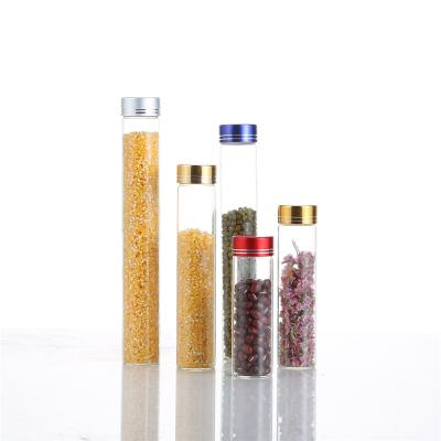 China Personal Care Gift Tube Type Bottle 100ml Borosilicate Glass Small Bottle Drift Bottles With Metal Cap for sale