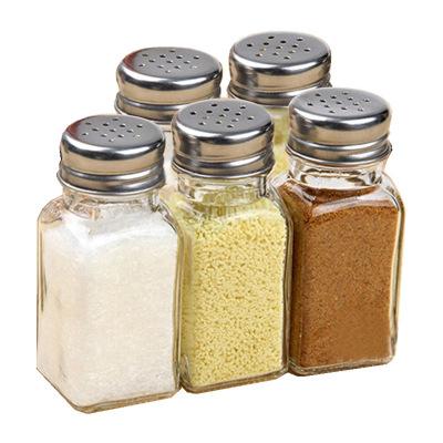 China OEM Welcomed Square Barbecue Seasoning Bottle Kitchen Household Glass Jars And Spice Bottles Set for sale