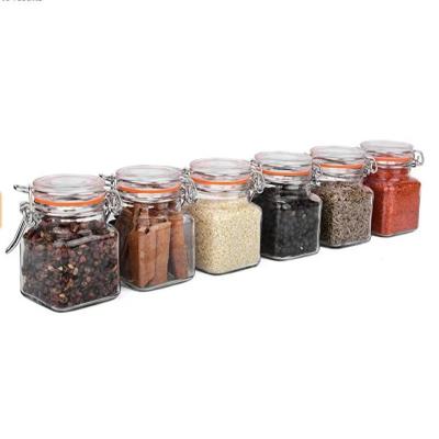 China Sustainable Kitchen Packaging Spice Seasoning Glass Airtight Bottle With Leak Proof Rubber Seal For Condiments for sale