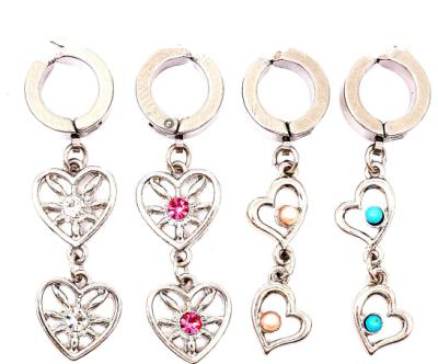 China TRENDY Gaby Clip On Belly Ring Stainless Steel Belly Button Ring Dangling Non Piercing Body Jewelry for sale