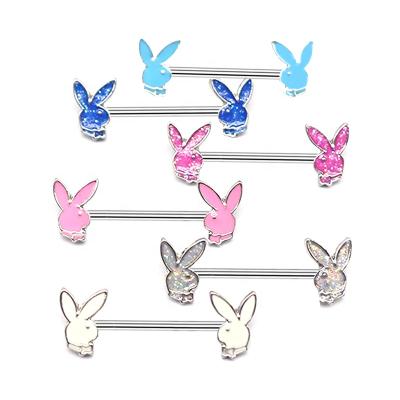 China Gaby's New Design Alloy Punk Rabbit Rings Stainless Steel Nipple Rings Women Nipple Body Jewelry for sale