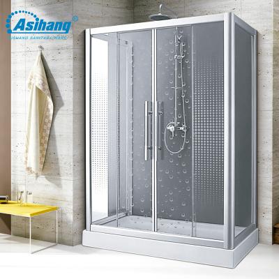 China Aircraft Hardware Modern Aluminum Frame Whole Glass Shower Room for sale