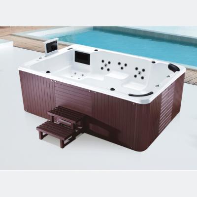 China Modern Asian Style Floor Mount 4-6 People Use Freestanding Outdoor Spa Soaking Tub for sale