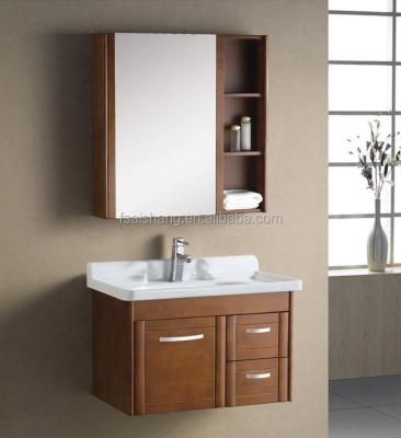 China AS-22009 Foshan Factory Waterproof Bathroom Vanity Cabinet Wall Mounted Solid Wood Bathroom Vanity for sale