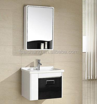 China Waterproof Chinese Hotel AS-23048 Single Mirror Bathroom Vanity Stainless Steel Bathroom Vanity for sale