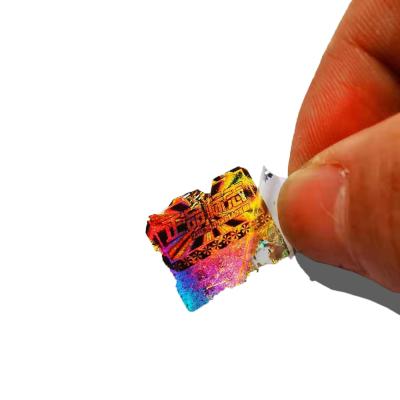 China One Time Use Label Hologram Security Waterproof Anti-Counterfeiting Custom Sticker for sale