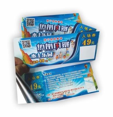 China paper & Cardboard Exquisite Workmanship Custom Ticket Vouchers Printing for sale