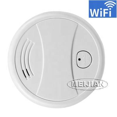 China Shenzhen Professioanl Factory 9V Stand Alone Standalone Battery Operated WIFI Smoke Detector for sale