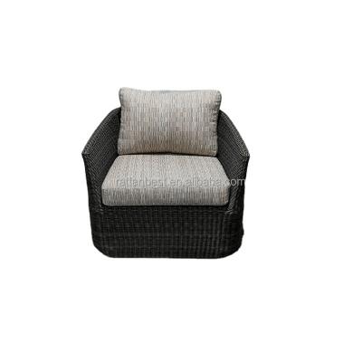 China Outdoor Garden Lounge Chair Compatible Modern Round PE Rattan Furniture Sofas And Indoor Lounge Set Convertible Hand - Woven Weaving Chair for sale