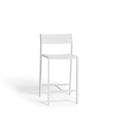 China Modern Party Counter Sneaks Umpire Chair In Simplistic Triple Aluminum Powder Coated Home Bar Counter Chair Metal Chair for sale