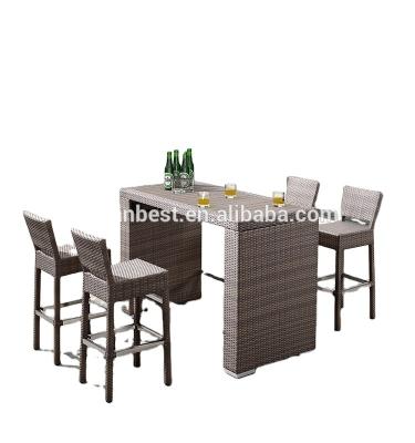 China Waterproof rattan squaer dining table used for outdoor for sale