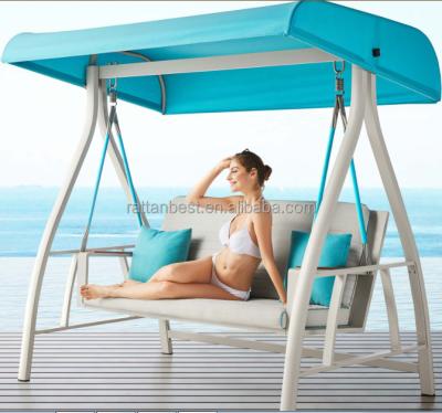 China Leisure Style New Design Hot Selling Outdoor Swing Chair 3 Person Seat Garden Swing Chair for sale