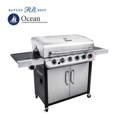 China Easily Cleaned 6 Burner Gas Grill For BBQ for sale