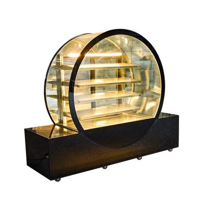 China New Design Single-temperature Round Pastry Display Refrigerator Bakery Cake Showcase for sale