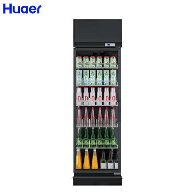 China Vertical Glass Door Refrigerator Single-Temperature Transparent Beverage Cooler For Drinks for sale