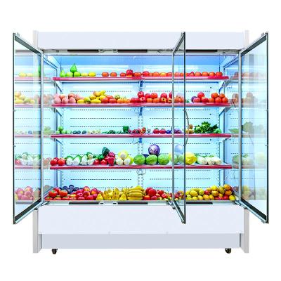 China Single-temperature Supermarket Open Cabinet Chilled Beverage Fridge Retail Refrigerator for sale