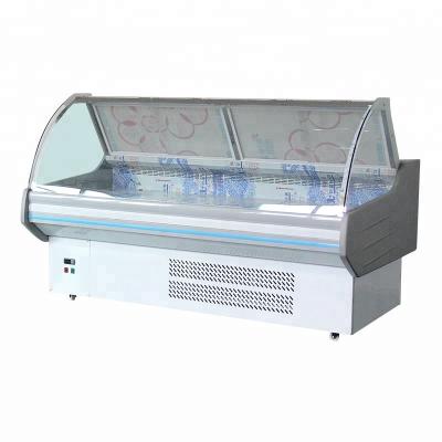 China Single-temperature Supermarket Food Display Cold Case Grocery Fridge Refrigerator for sale