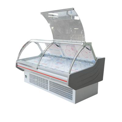 China Single-temp Supermarket Meat Display Deli Counter Serves Above Refrigerated Cabinets for sale