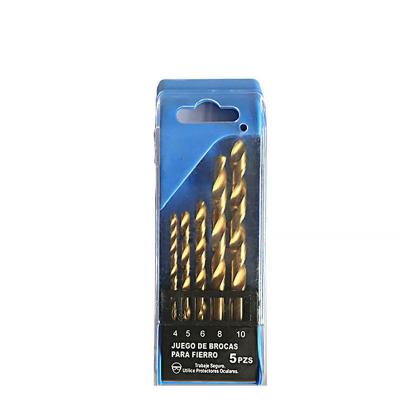 China For Stainless Steel And Hard Metal Drilling 5 Pcs Metric DIN338 Standard Fully Ground Quick Change HSS Drill Bit Set For Metal Steel Aluminum Drilling In Plastic Box for sale