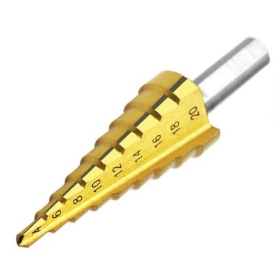 China Factory Metal Straight Flute Spiral Steel Flute Factory Metal Drill Shank Hss Step Drill Bit For Metal Wood Drilling for sale