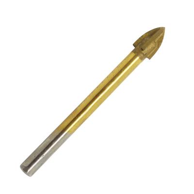 China Custom Round Shank Drill Tungsten Carbide Tilt Titanium Ceramic Glass Tile Drill Bit Set for sale