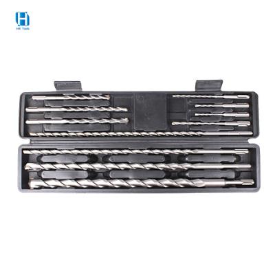 China 11PCS SDS Concrete Drilling Plus Hammer Bit Set In Aluminum Box For Concrete for sale