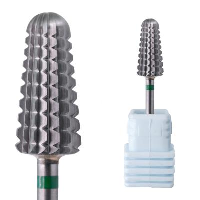 China 2021 Wholesale High Quality Volcano Carbide Nail Drill Bit Manicure Pedicure Carbide Nail Drill Bits (One Way) for sale