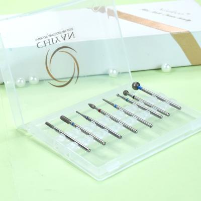 China Nail Beauty Salon Diamond Bit Ceramic Nail Drill Bit Set Drill Bit 6 Kit For Nail Drill Machine 3/32 for sale