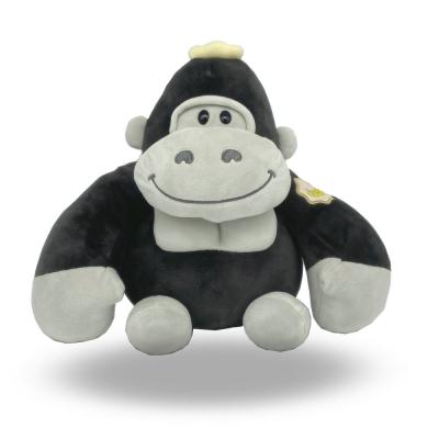 China Custom Promotional Gray Color Plush Stuffed Super Fun Cute 8 Inch Forest Animal Gorilla Soft Toys For Kids for sale